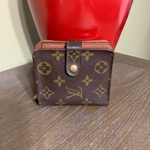 LOUIS VUITTON-Zipper Credit Card Wallet Monogram Canvas Zipped Pouch Coin Purse
